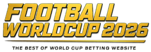FootballWorldCup2026 logo with gold sports-style typography and the slogan The Best of World Cup Betting Website